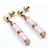 Boucles d'oreilles Charnière Hermès en or et cuir Swift  - vue 5