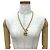 Collana a catena placcata oro con motivo Coco Mark vintage di CHANEL D'oro