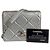 Borsa a tracolla in pelle di vitello metallica argento Chanel Airlines 16P Mini Propellor - vista 2