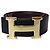Hermès Constance Gürtel Goldene H-Schnalle Schwarzes Leder