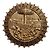Spilla Chanel Deauville Crest dorata D'oro