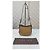 Céline Ava Borsa baguette Triomphe monogramma e pelle beige - vista 2