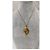 Pendente Chanel logo CC a diamante metallo dorato D'oro - vista 3