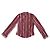 Sinéquanone Blusa a rayas Sinequanone con cuello Mao talla 38 Castaño Negro Roja Crema