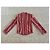 Sinéquanone Blusa a rayas Sinequanone con cuello Mao talla 38 Castaño Negro Roja Crema - vista 2