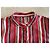 Sinéquanone Blusa a rayas Sinequanone con cuello Mao talla 38 Castaño Negro Roja Crema - vista 6
