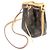 Noe Borsa a Spalla Nano Noé Monogramma Louis Vuitton Marrone - vista 2