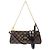Borsa a Spalla Eva Damier Ebene Louis Vuitton Marrone