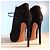 Stivaletti Alaïa Studded Lace-up in camoscio nero - vista 3