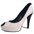 Décolleté con piattaforma Loriblu bianco e nero in pelle