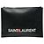 Clutch in pelle nera e bianca Saint Laurent Nero Bianco