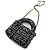 Borsa a spalla mini in tweed nero Chanel con catena - vista 2