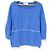 Top de punto Salvatore Ferragamo Blanco Azul