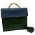 Borsa 2way in pelle Loewe Blu Verde - vista 2
