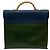 Borsa 2way in pelle Loewe Blu Verde - vista 6