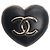 Chanel Spilla cuore CC dorata D'oro