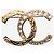 Chanel Spilla in diamante CC dorata D'oro