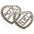 Chanel Spilla doppio cuore in diamante argento