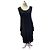 Ärmelloses schwarzes Fuzzi-Kleid aus 100% Viskose - Ansicht 4