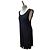 Ärmelloses schwarzes Fuzzi-Kleid aus 100% Viskose - Ansicht 5