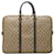 Gucci GG Supreme Business Bag Brown Beige Leather Plastic  ref.2625339