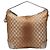 Bolso de Hombro Gucci GG Canvas Heart Bit Bamboo Castaño