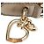Bolso de Hombro Gucci GG Canvas Heart Bit Bamboo Castaño - vista 8
