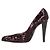 Bordeauxfarbene Pailletten-Pumps von Miu Miu - 2010er Jahre - Ansicht 2