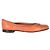 Orangene Lederflats von Salvatore Ferragamo