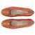 Orangene Lederflats von Salvatore Ferragamo - Ansicht 7