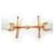 Hermès Mall Bracelet White Leather Pink Gold Golden  - view 4