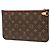 Louis Vuitton Monogram Neverfull MM con Bolsa Castaño Roja - vista 2