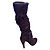 Sebastian Weiche Hohe Slouchy-Stiefel mit Ornamentabsatz. Schokolade