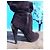 Sebastian Weiche Hohe Slouchy-Stiefel mit Ornamentabsatz. Schokolade - Ansicht 2