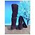 Sebastian Weiche Hohe Slouchy-Stiefel mit Ornamentabsatz. Schokolade - Ansicht 5