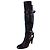 Botas altas Casadei Blade en cuero negro