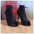 Longchamp Stivaletti Peep-Toe in Camoscio con Lacci. Nero - vista 2