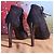Longchamp Stivaletti Peep-Toe in Camoscio con Lacci. Nero - vista 4