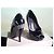Burberry Patent Leather Studded Peep-Toe Platform. Black - view 4