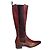 Botas altas Santoni de cuero marrón brogue Castaño