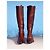 Botas altas Santoni de cuero marrón brogue Castaño - vista 5