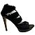 Fendi Sandali con tacco a stiletto piattaforma in nero