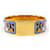 Hermès HERMES Roque Enamelled GM Fan Pattern Cloisonné Bangle Bracelet Multiple colors Golden  - view 1