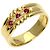 Anello Burberry in rubini e diamanti in oro giallo 18K - vista 2