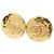 Orecchini rotondi a clip Coco Mark di Chanel D'oro