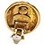 Orecchini rotondi a clip Coco Mark di Chanel D'oro - vista 4