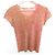 Issey Miyake Top de manga corta plisado impreso PLEATS PLEASE Rosa Verde