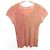 Issey Miyake Top de manga corta plisado impreso PLEATS PLEASE Rosa Verde - vista 2