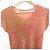 Issey Miyake Top de manga corta plisado impreso PLEATS PLEASE Rosa Verde - vista 3