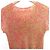 Issey Miyake Top de manga corta plisado impreso PLEATS PLEASE Rosa Verde - vista 4